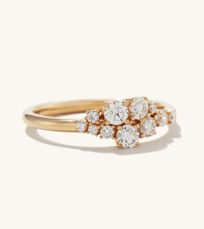 Diamonds Cluster Ring