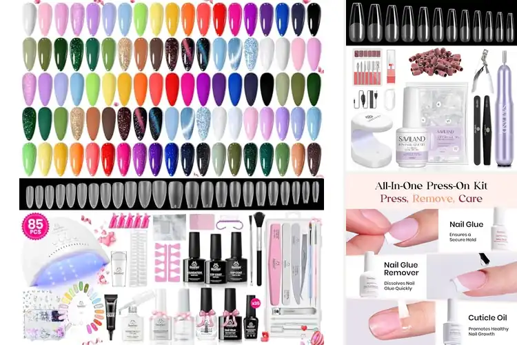 Detailed view of Best All In One Nail Kit With Glue for Stunning Nails Fast