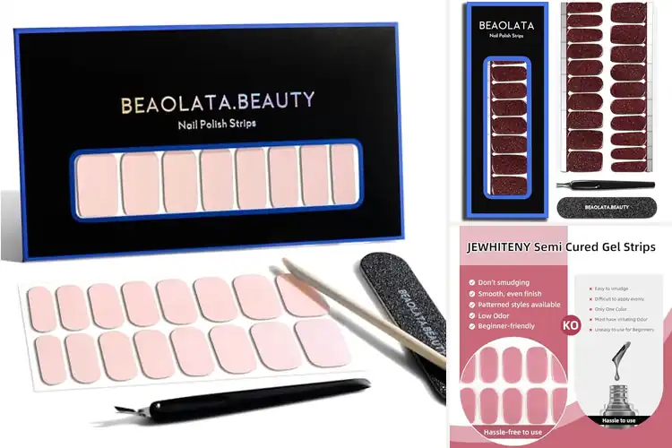 Detailed view of Best Easy Apply Gel Nail Wraps