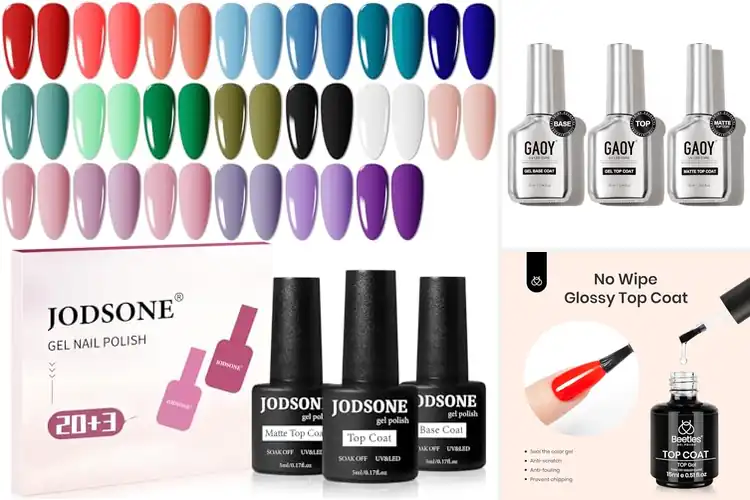 Detailed view of Best Glossy Matte Top Coat Gel Polish Sets