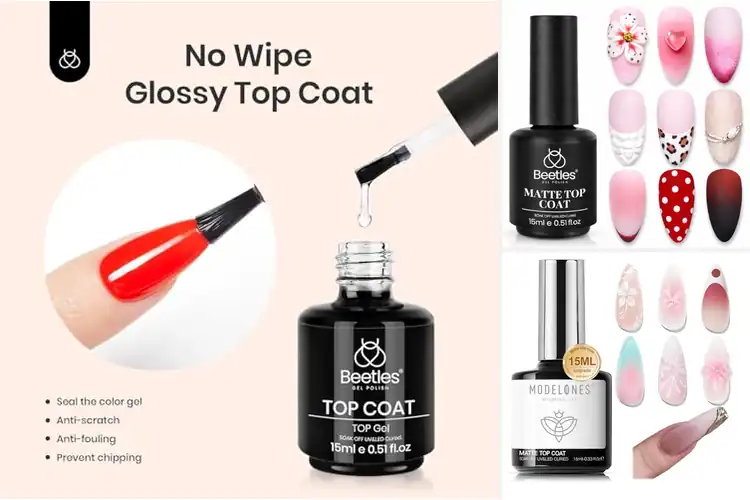 Detailed view of Best Matte Top Coat Gel Colors