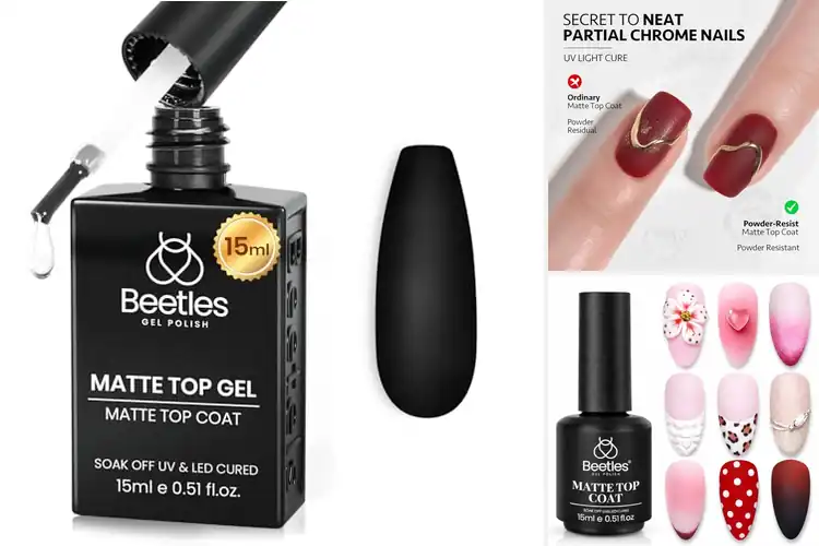 Detailed view of Best Matte Top Coat Gel Nail Polishes