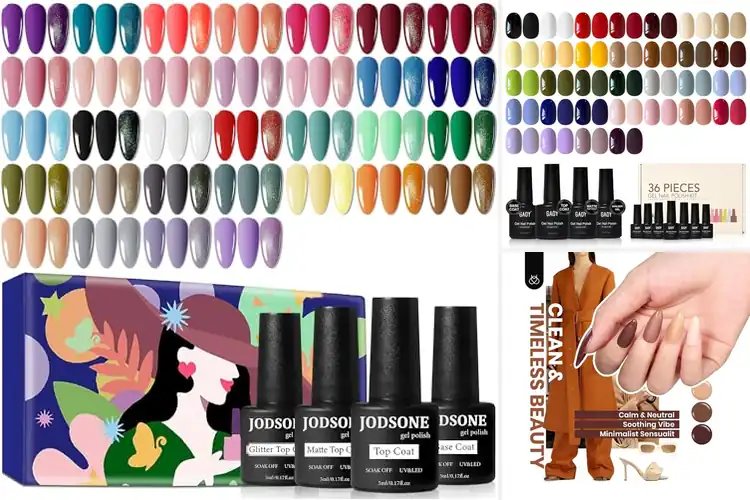 Detailed view of Best Multicolor Gel Nail Polish Collections