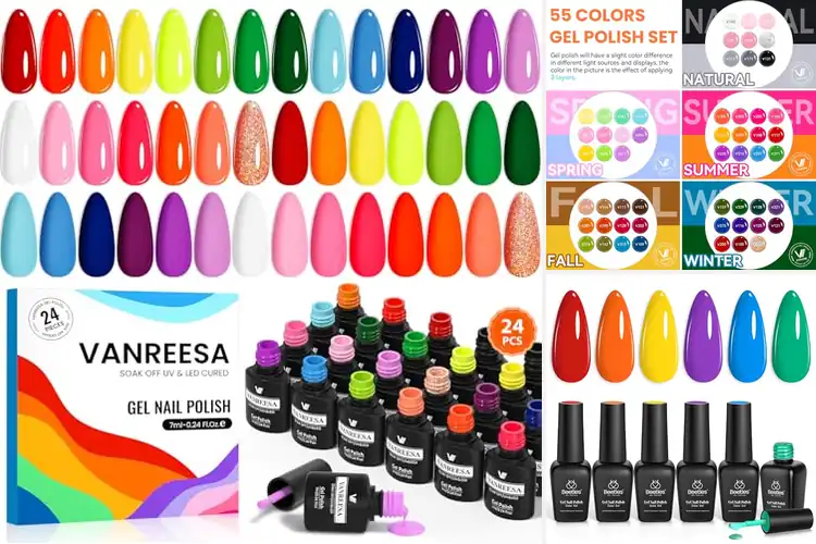 Detailed view of Best Multicolor Gel Nail Polish Sets