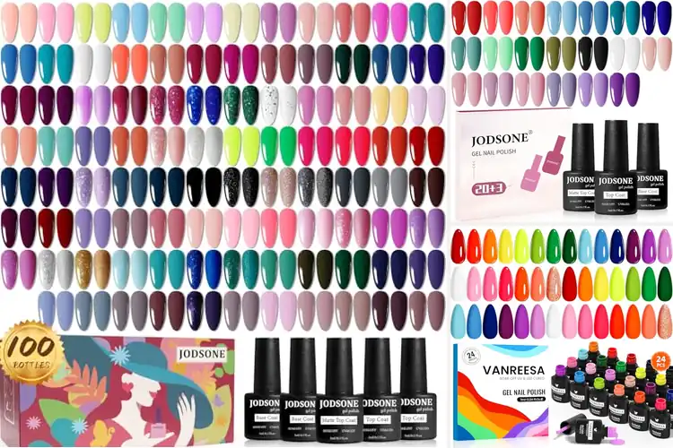 Detailed view of Best Multicolor Gel Nail Polish Varieties