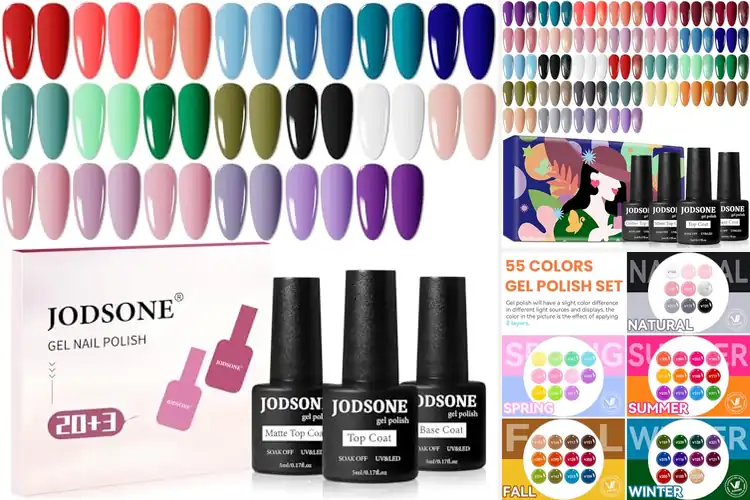 Detailed view of Best Multicolored Gel Nail Polish Sets