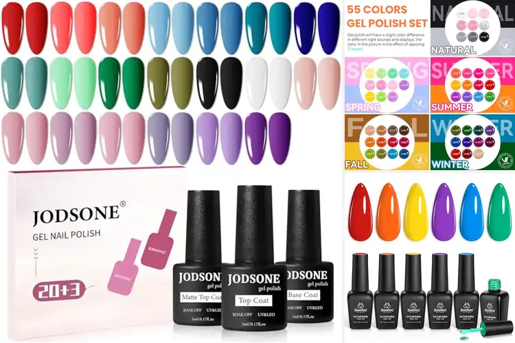 Detailed view of Best Multicolored Gel Polishes
