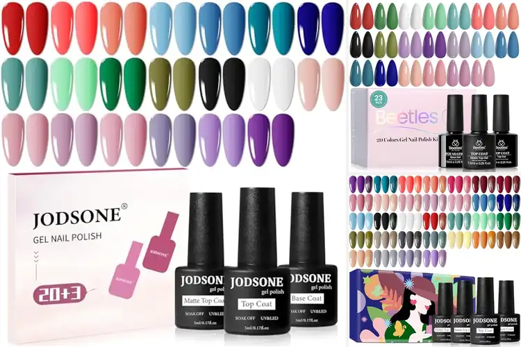 Detailed view of Best Multicolored Nail Gels: Vibrant Colors & Designs