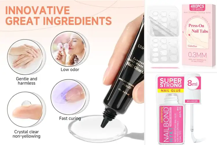 Detailed view of Best Press On Nail Adhesive Gel