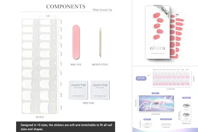 Detailed view of Best Semi Cured Gel Nail Strips For Nails