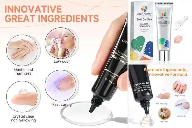 Detailed view of Best Strong Adherence Nail Glue Gel For Nail Extensions