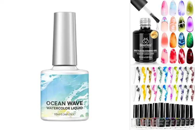 Detailed view of Best Watercolor Nail Effects