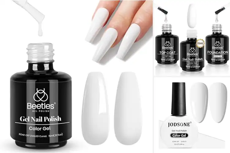 Detailed view of Best White Gel Nail Polishes: Flawless Shine for Every Style